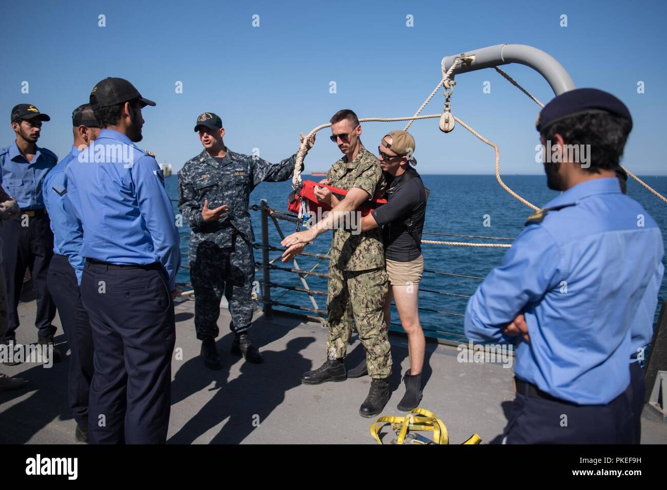 SAFAGA, Egypt (July 29, 2018) U.S. Navy Sailors demonstrate man