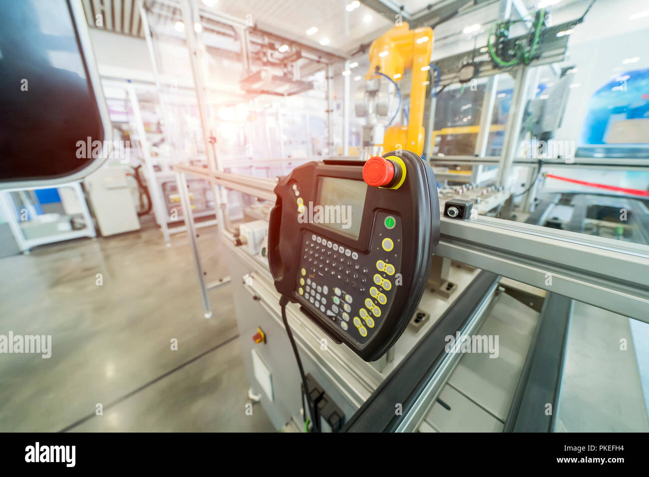 Control panel of auto robot machine of electronics industrial Stock ...