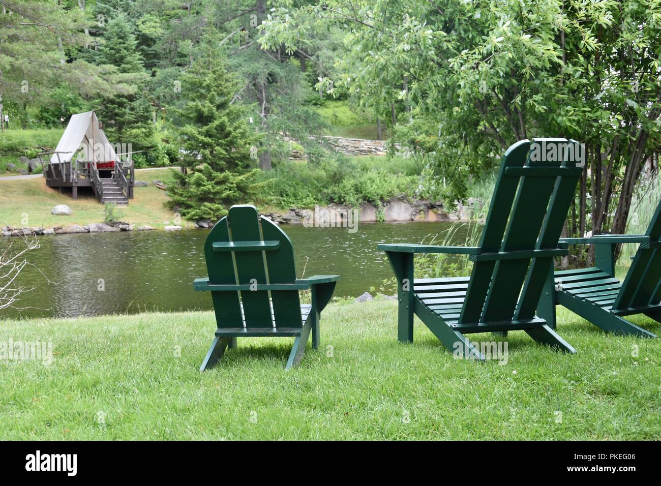 A rustic view of nature in the Adirondacks, Upstate New York, USA Stock ...