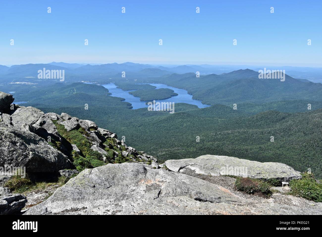 A view from the summit of Whiteface Mountain, the second tallest