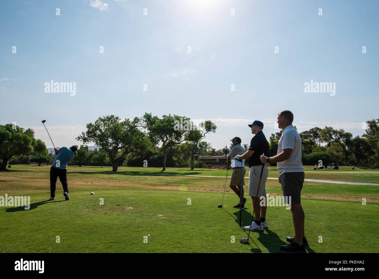 USS Makin Island (LHD 9) team one, participates in a golf tournament