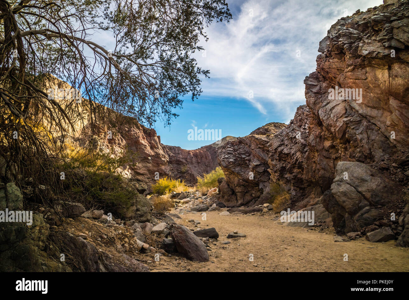 Mecca Hills in Ladder Hike at Palm Spring, California Stock Photo Alamy