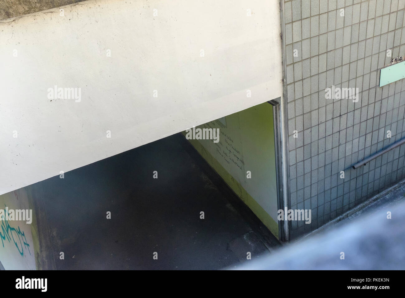 Walkway underpass, Hertford, UK Stock Photo