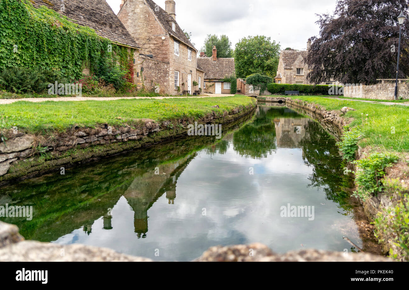 Village of Ashton Keynes in North Wiltshire, United Kingdom Stock Photo