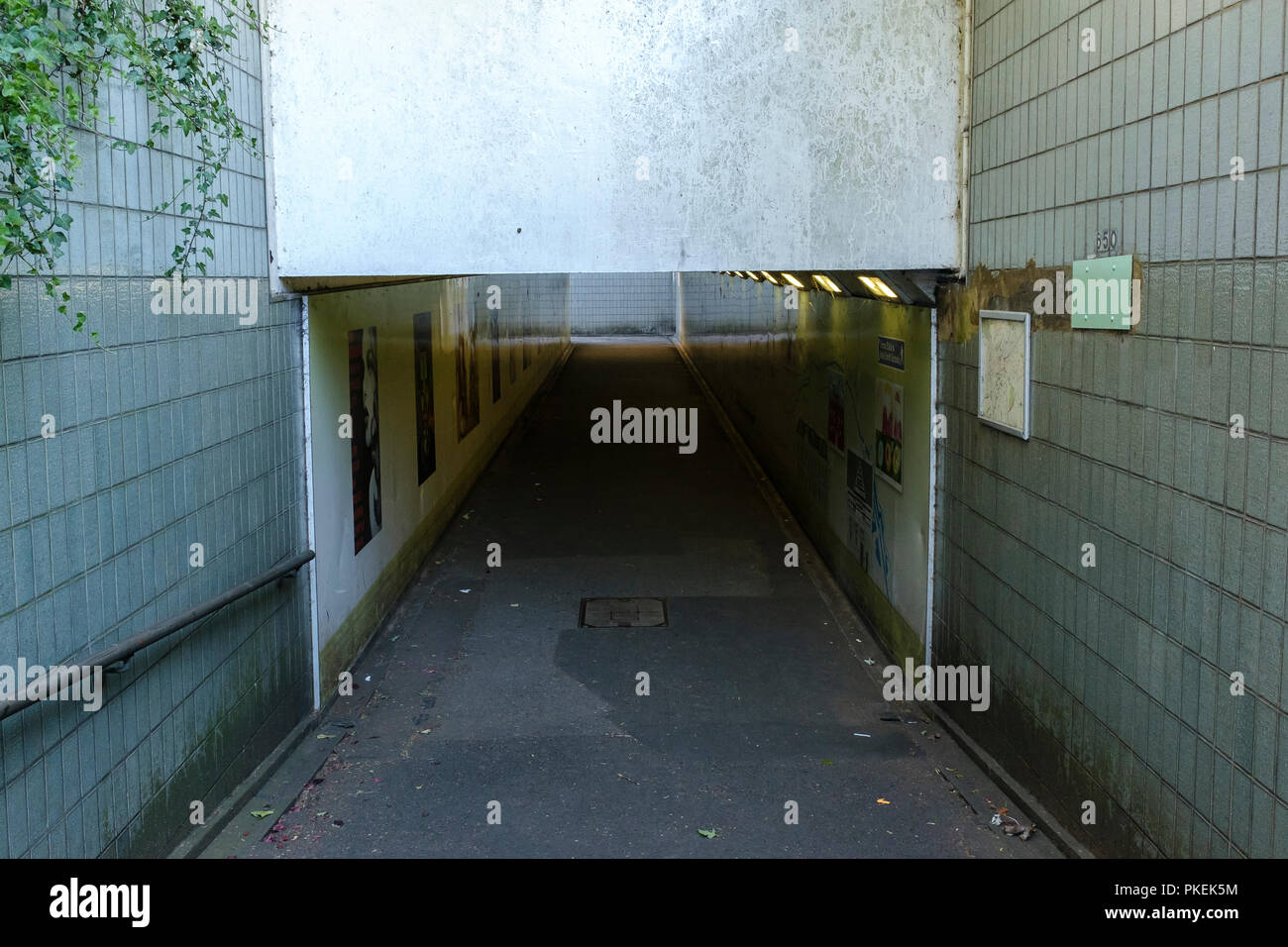 Walkway underpass, Hertford, UK Stock Photo