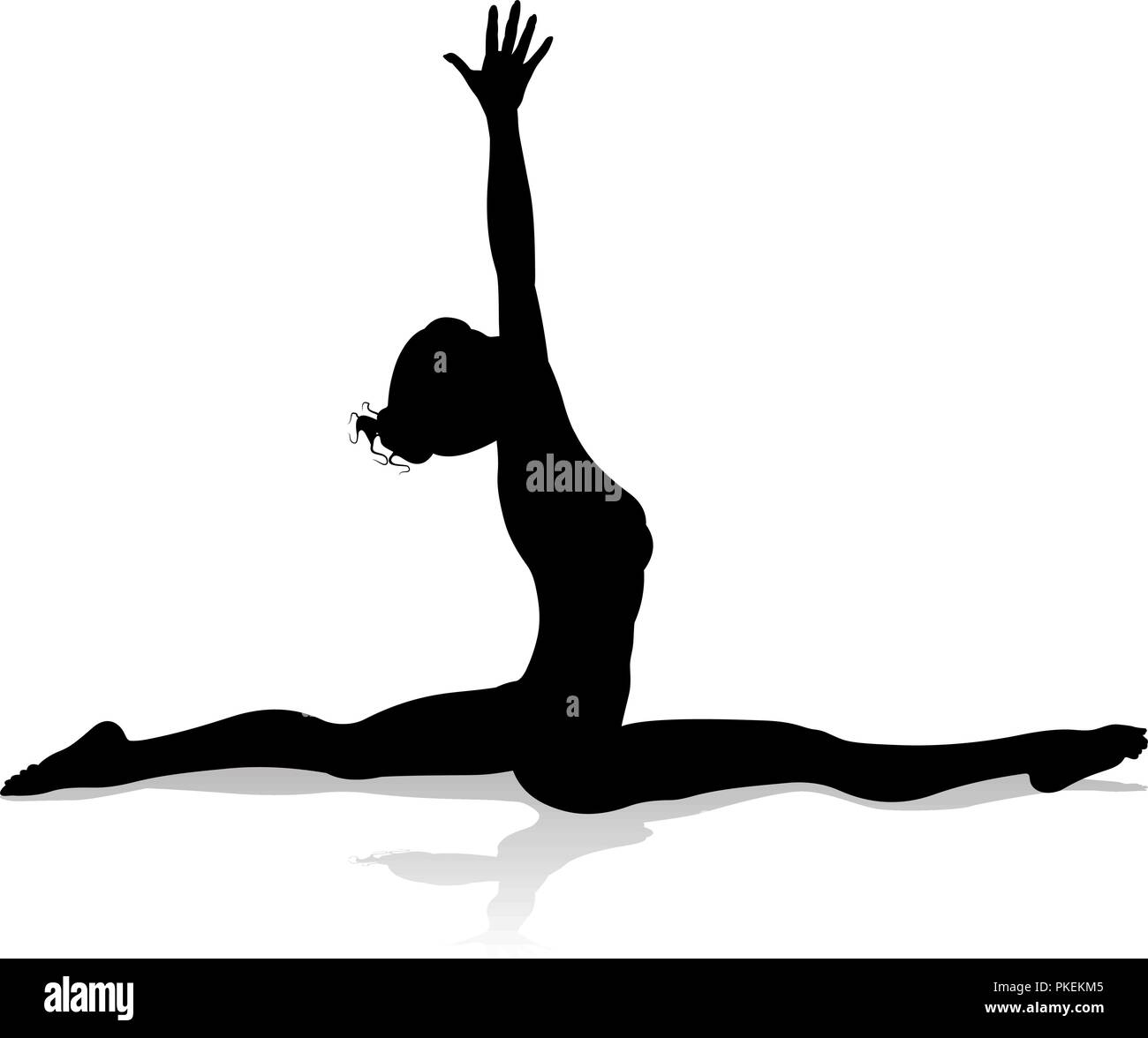 Yoga Pilates Pose Woman Silhouette Stock Vector Image & Art - Alamy