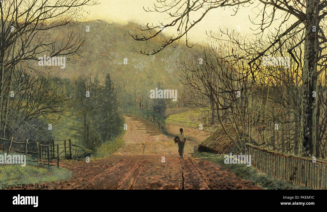 Grimshaw John Atkinson - Forge Valley Hackness near Scarborough Stock ...