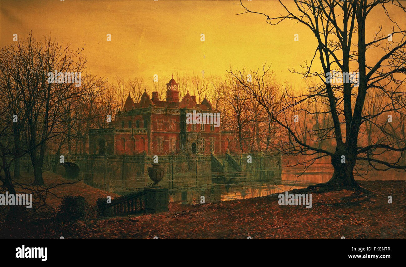Grimshaw John Atkinson the Haunted House Stock Photo Alamy