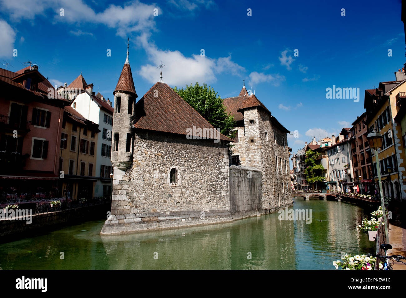 the 12th century Palais de l'Isle jail in Annecy, capital of the Haute-Savoie department (France, 22/06/2010) Stock Photo