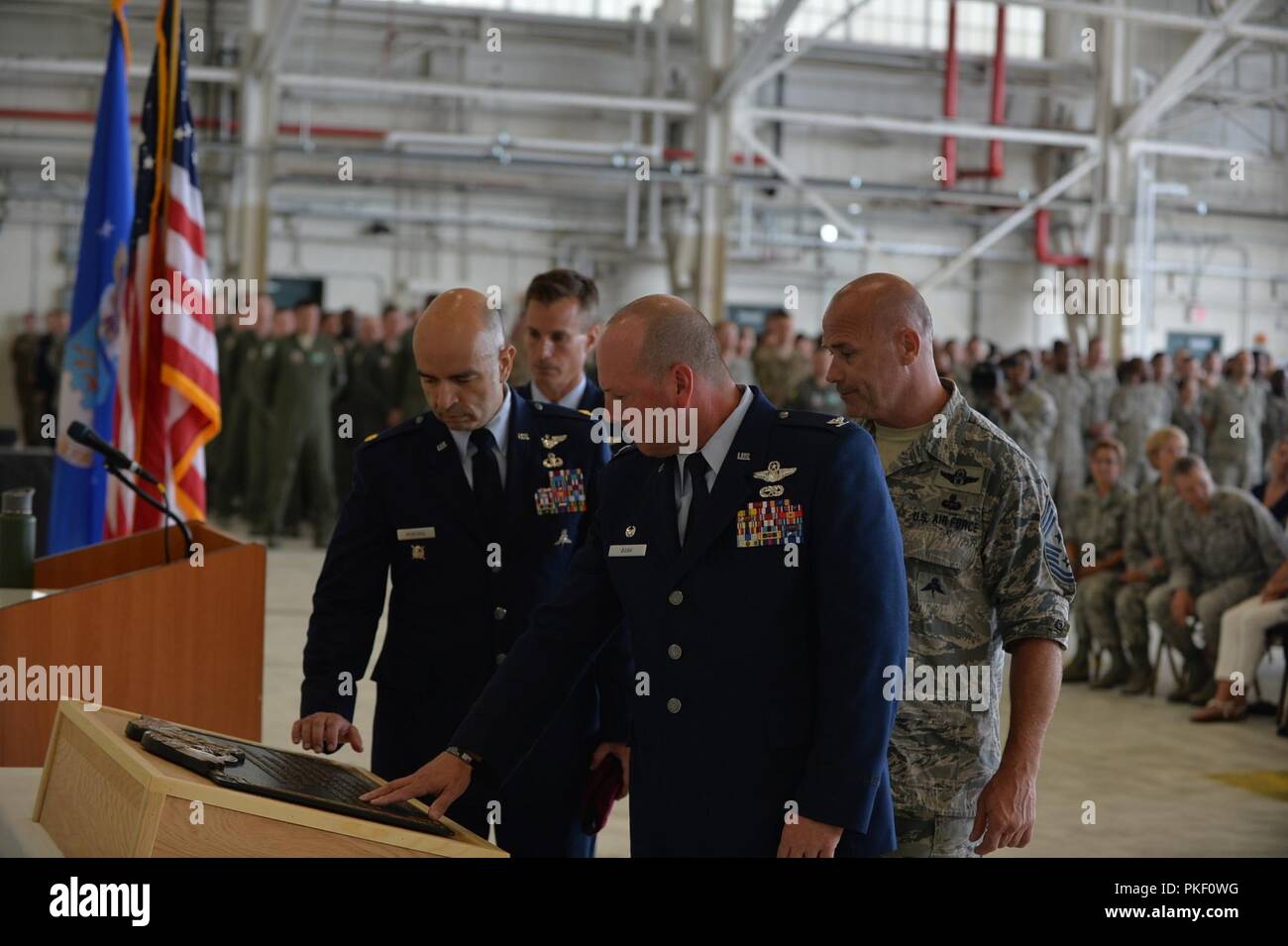 Col. Michael Bank, 106th Rescue Wing commander, Maj. Rick Montana ...