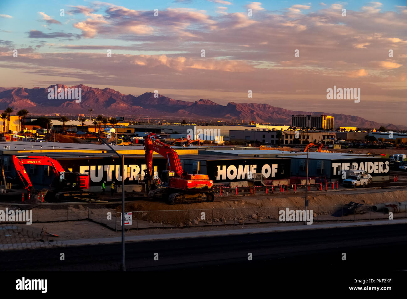 Las Vegas Raiders Stadium future home of the Raiders. Stock Photo