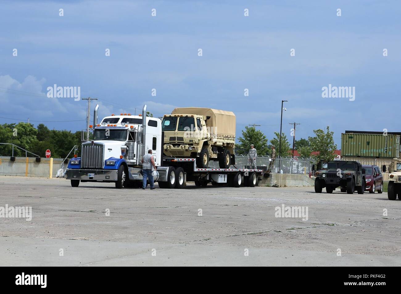 Tractor trailer training program hires stock photography and images