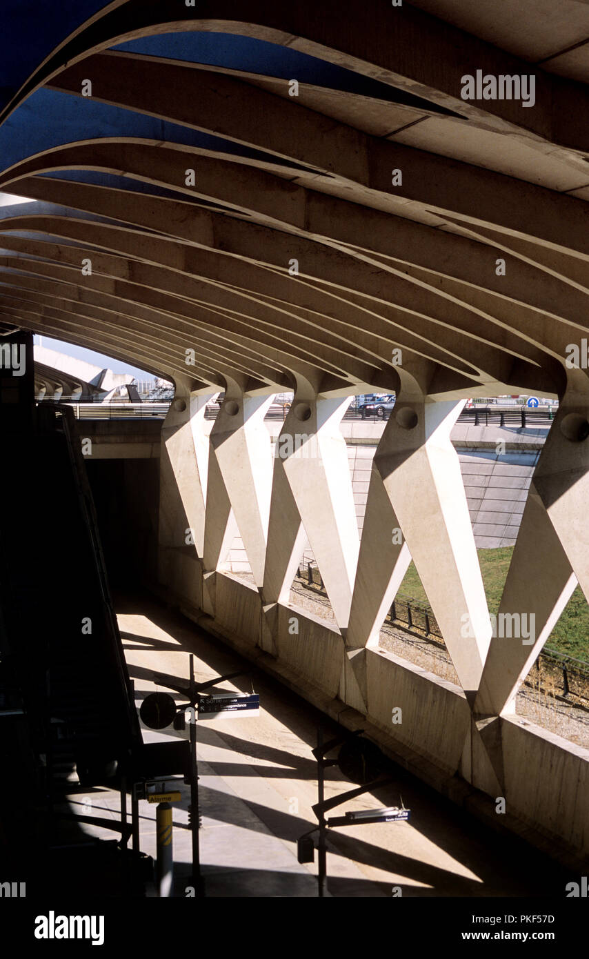 The LyonSaintExupéry TGV railway station in ColombierSaugnieu, designed by Spanish architect The LyonSaintExupéry TGV railway station in ColombierSaugnieu, designed by Spanish architect