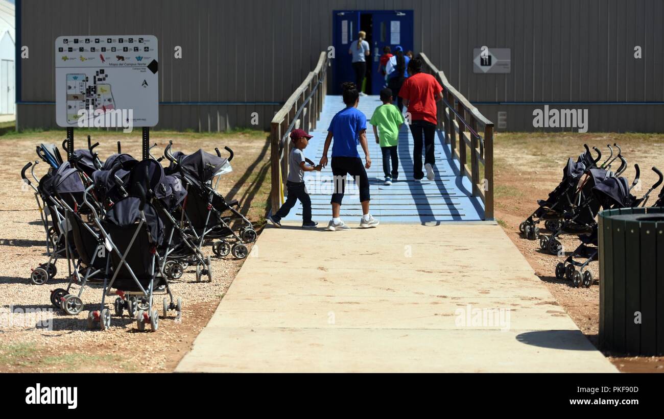 South Texas Family Residential Center Tour Stock Photo Alamy