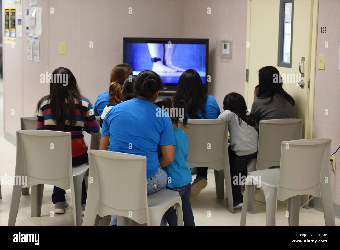 South Texas Family Residential Center Tour Stock Photo Alamy