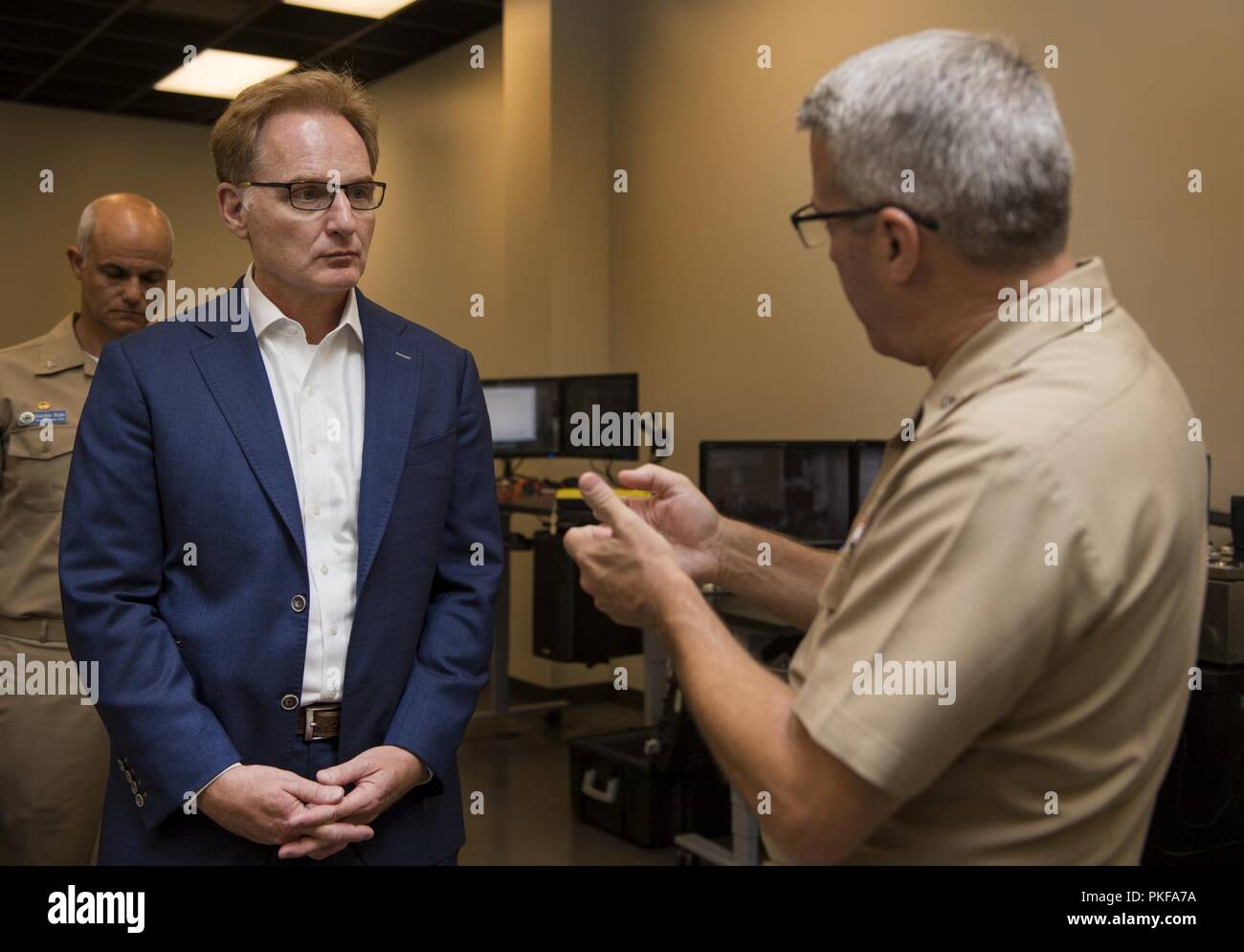 BASE SAN DIEGO (August 9, 2018) Rear Adm. Ronald A. Boxall, director, surface warfare, OPNAV N96