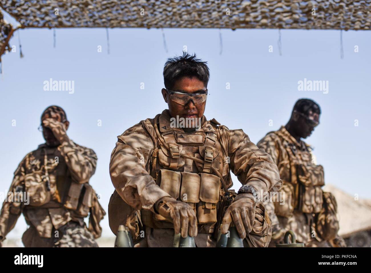 Lance Cpl. Miguel Rios, field artillery cannoneer with Mike Battery