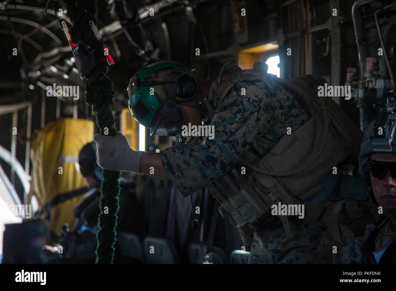 Cpl. Antonio Rojas, a fast-roping master with Amphibious Raids Branch ...