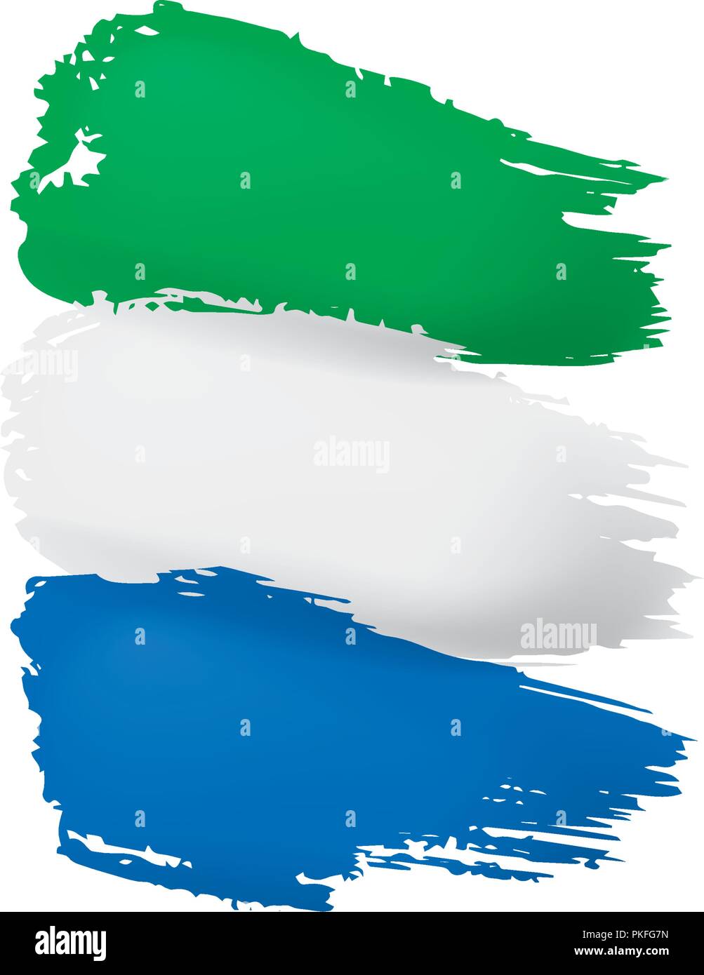Sierra Leone flag, vector illustration on a white background Stock ...