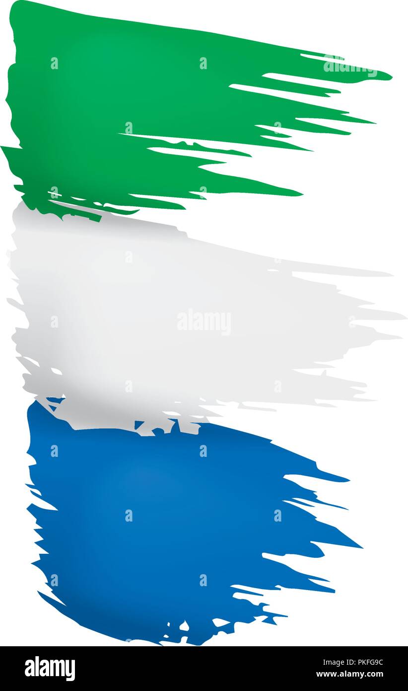 Sierra Leone flag, vector illustration on a white background Stock ...
