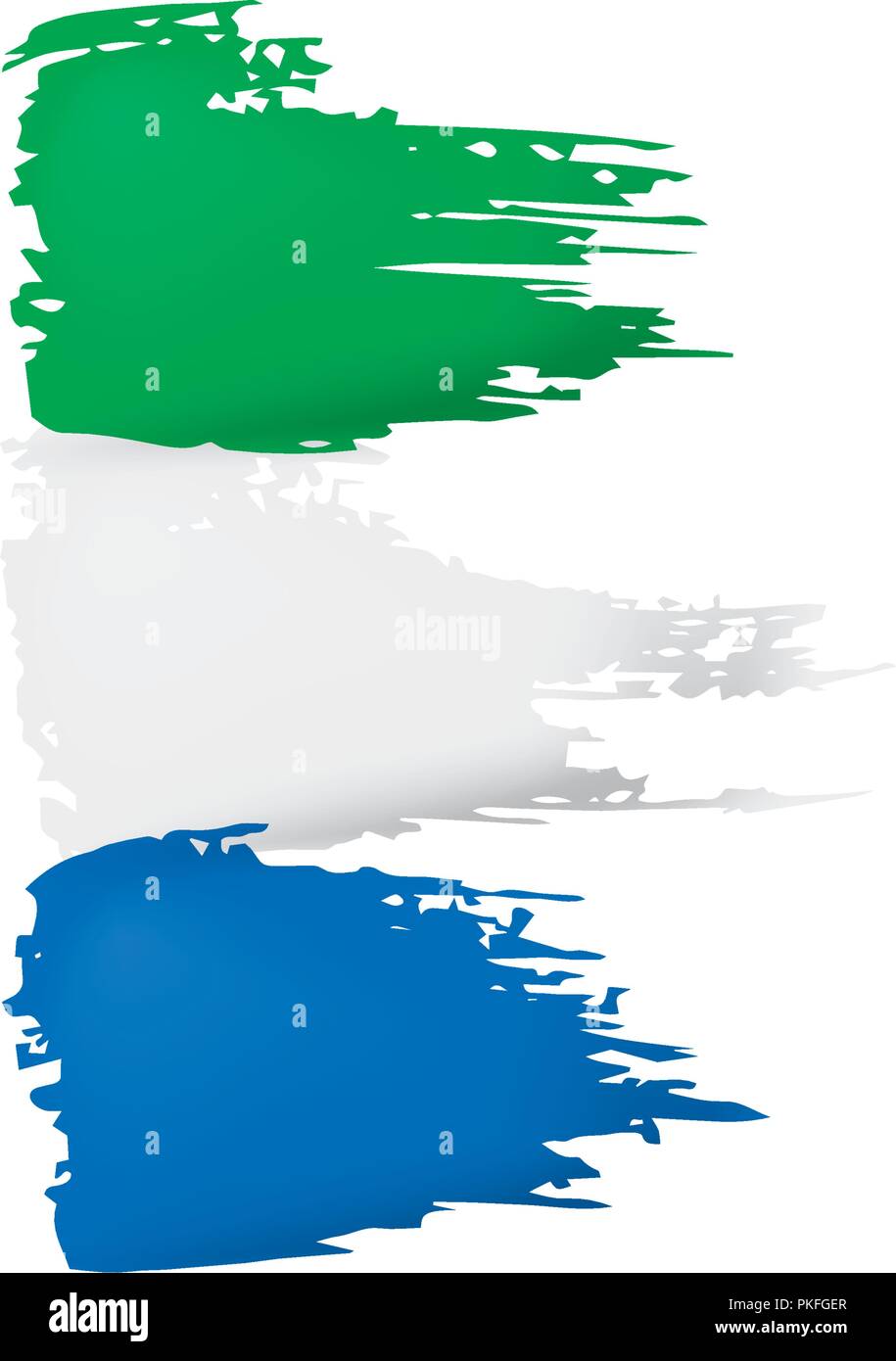 Sierra Leone flag, vector illustration on a white background Stock ...