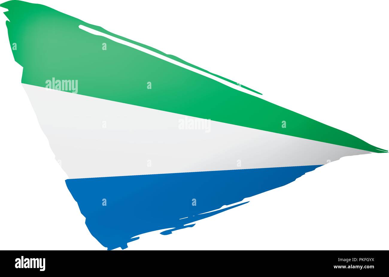 Sierra Leone flag, vector illustration on a white background Stock ...