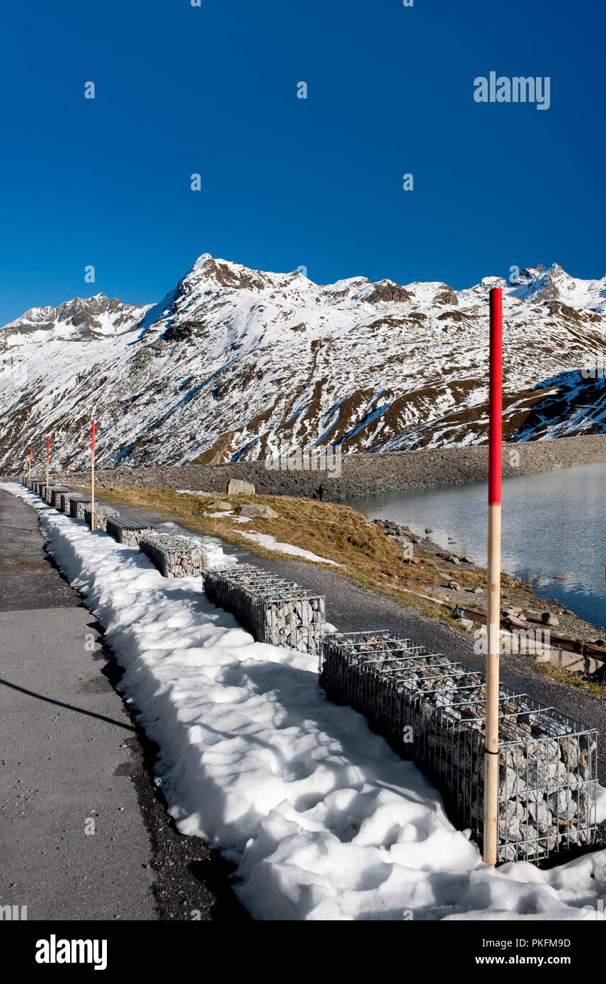 Impressions of the Silvretta Hochalpenstrasse mountainpass in Vorarlberg (Austria, 14/10/2011) Stock Photo