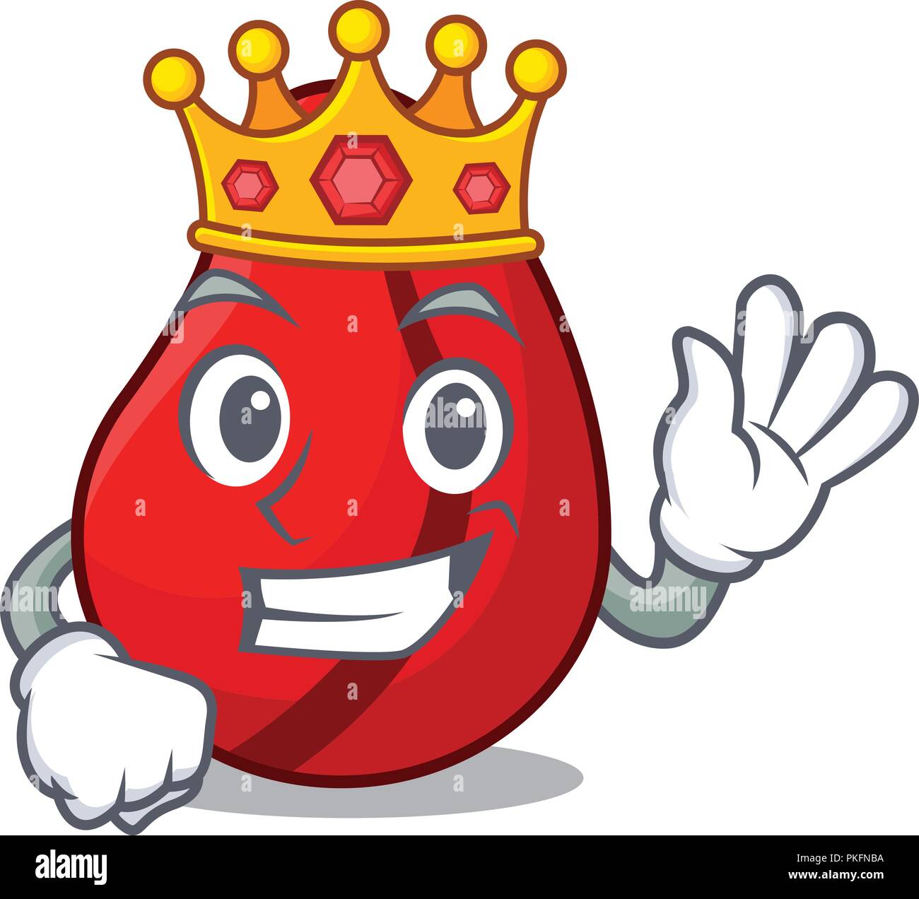 King mascot cola nuts for cook ingredient Stock Vector