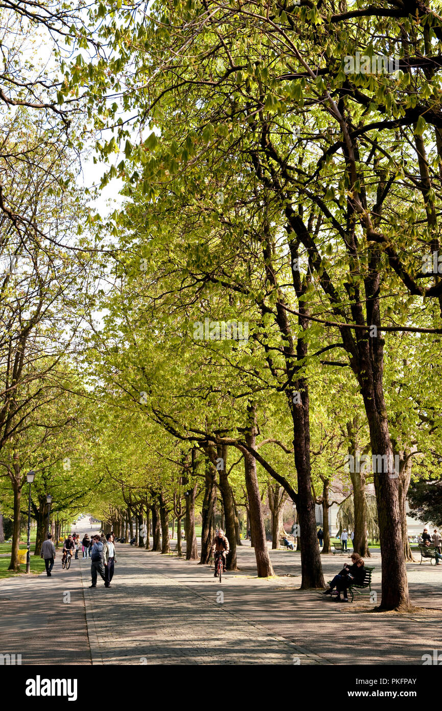 The Parc des Bastions, originally the first botanical garden in Geneva (Switzerland, 16/04/2010) Stock Photo