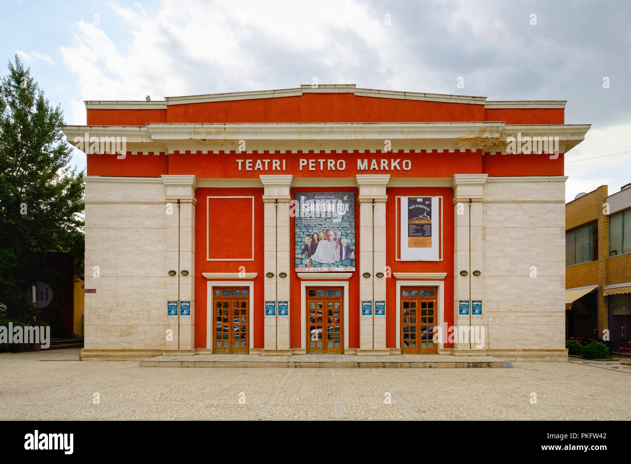 Theater Petro Marko, Vlorë, Vlorë, Qark Vlorë, Albania Stock Photo