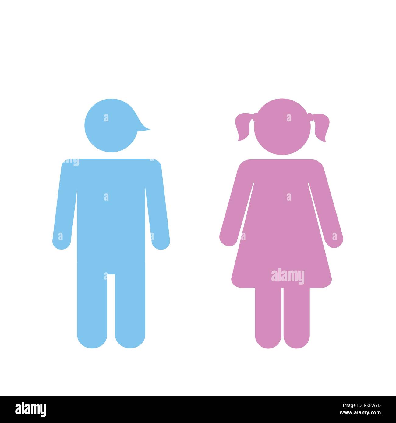 boy and girl child icon vector illustration Stock Vector