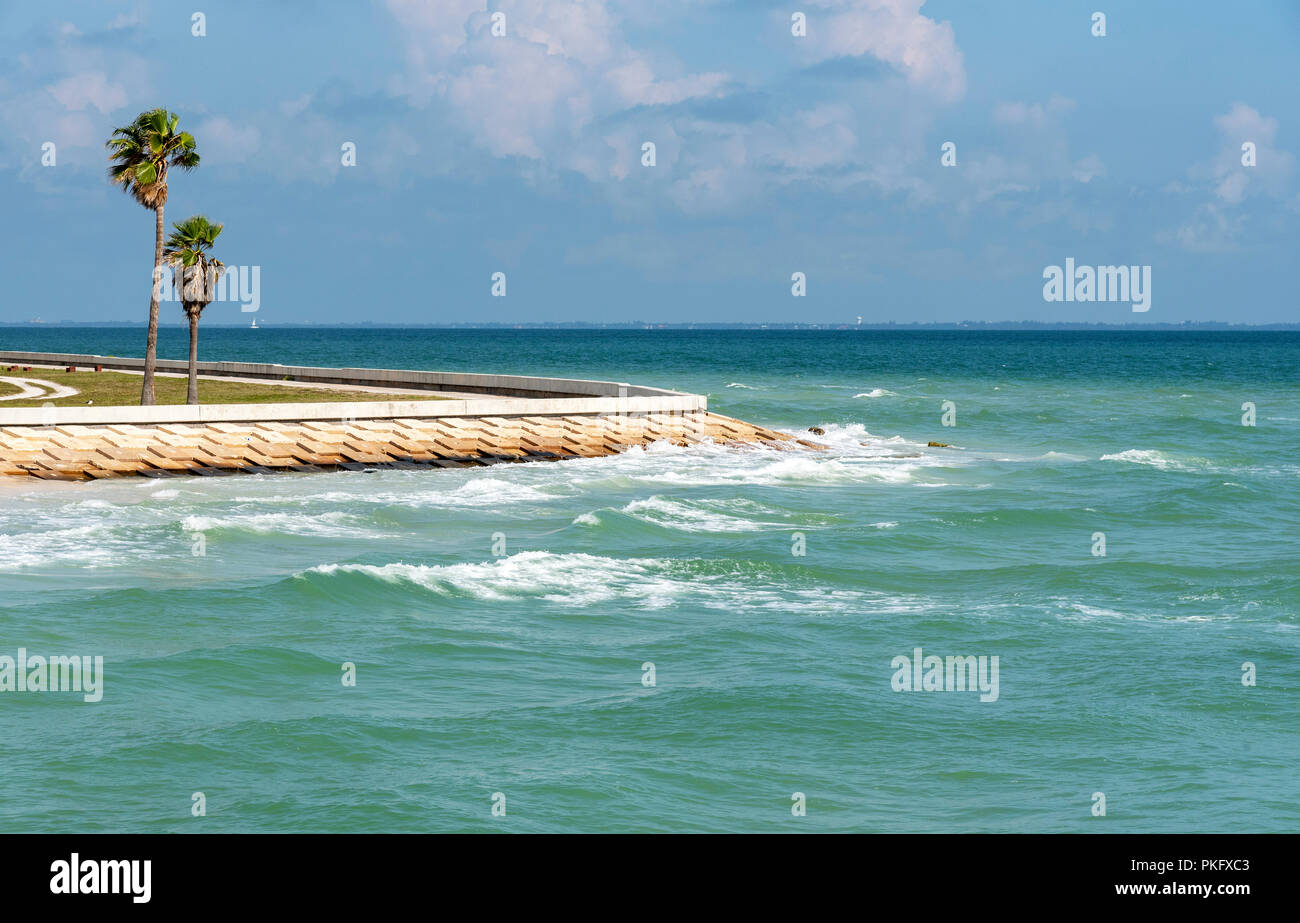 The Gulf coastline at Fort De Soto park, Florida, USA, Stock Photo