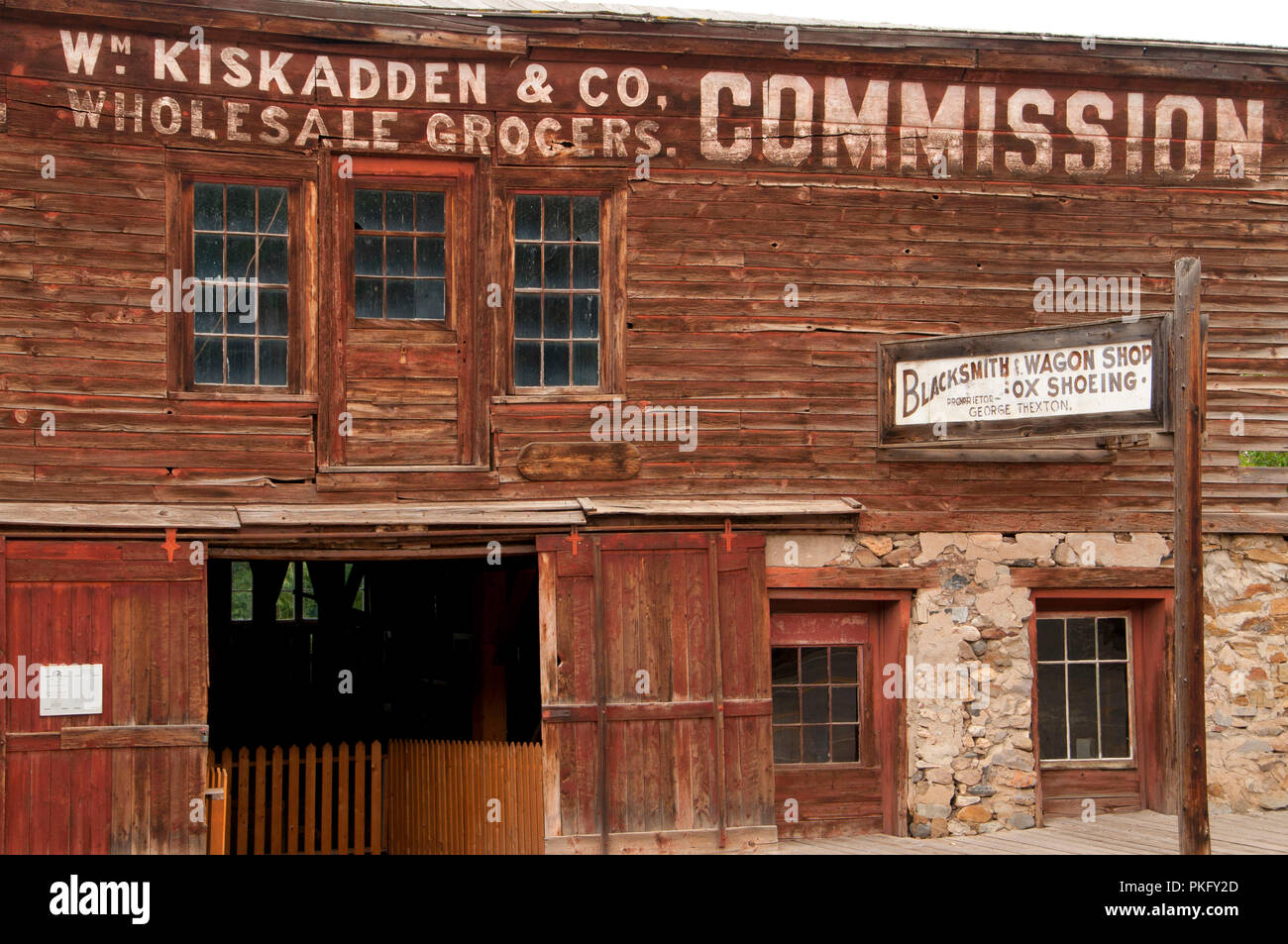 William Kiskadden Grocer, Virginia City National Historic Landmark District, Montana Stock Photo