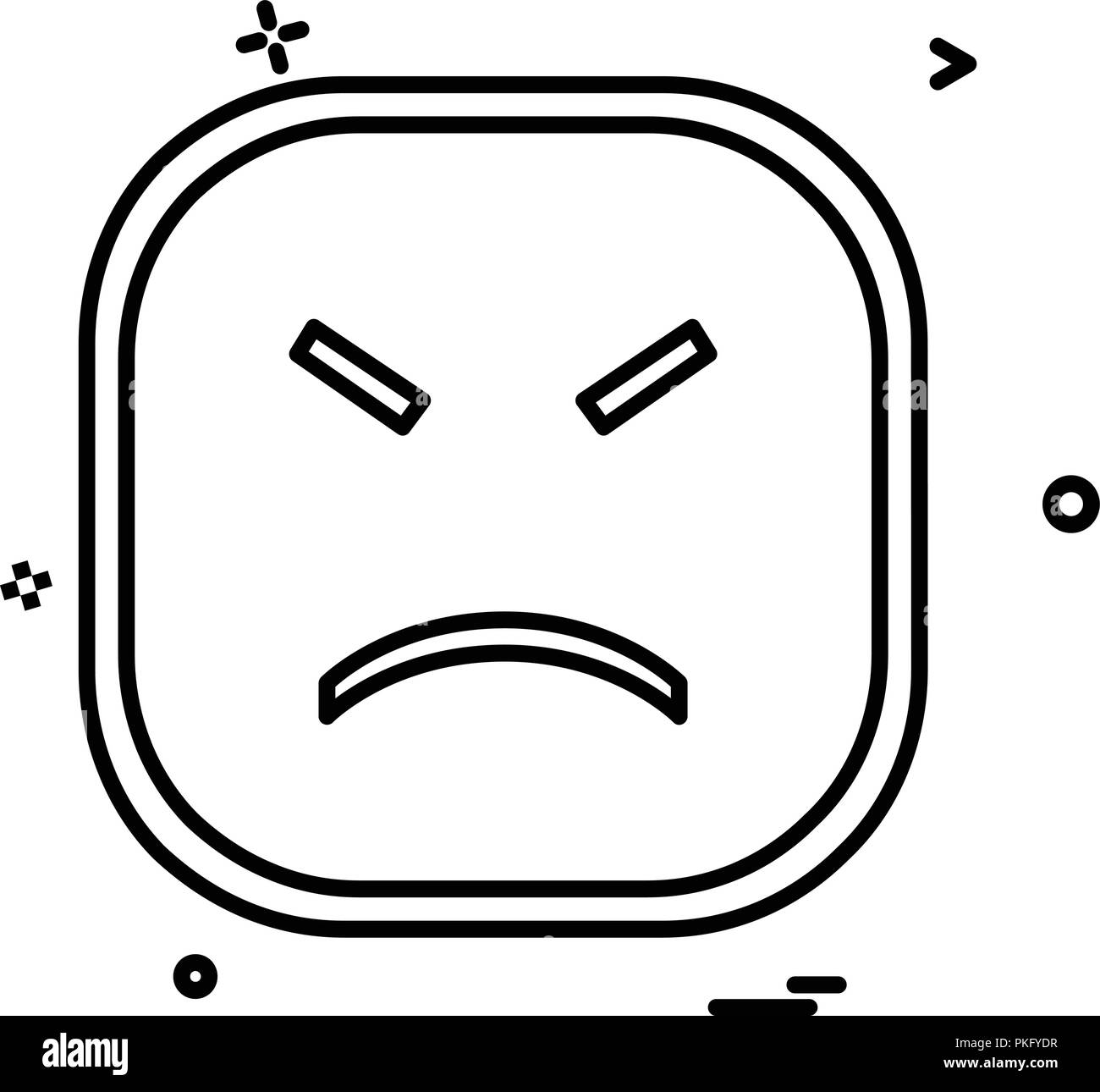 Sad emoji icon design vector Stock Vector Image & Art - Alamy