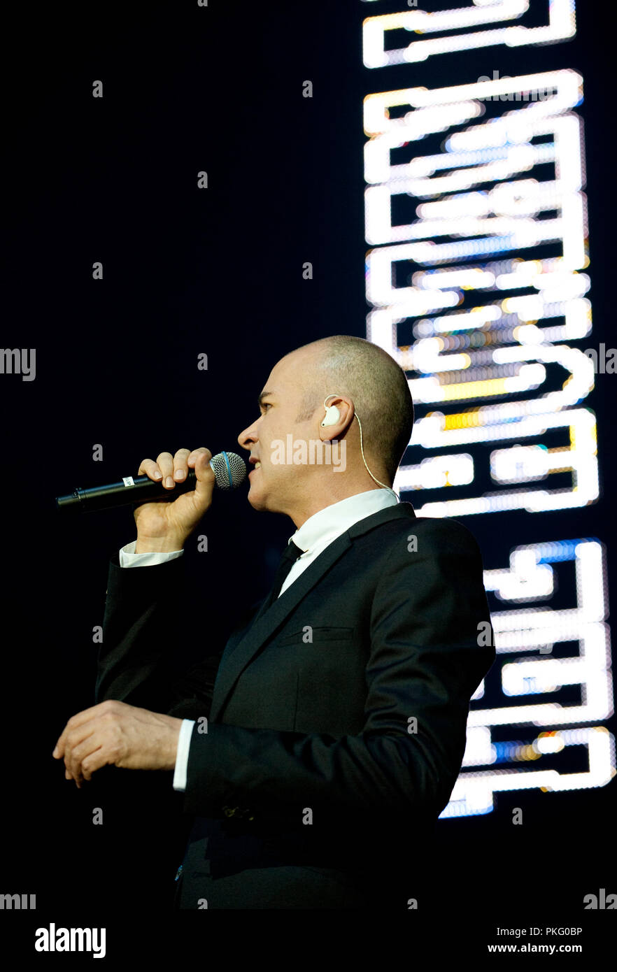 British synthpop band The Human League playing at the first Sinner's