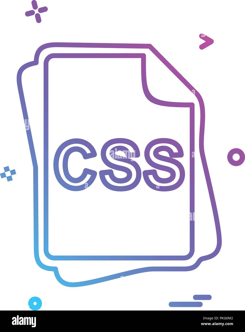 CSS file type icon design vector Stock Vector Image & Art - Alamy