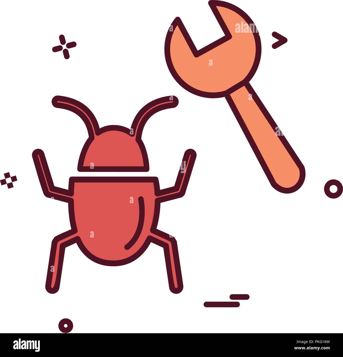 bug icon design vector Stock Vector Image & Art - Alamy