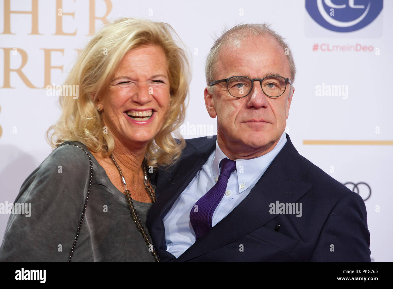 Hamburg, Deutschland. 06th Sep, 2018. Hubertus MEYERBURCKHARDT, presenter, wife Dorothee, red Hamburg, Deutschland. 06th Sep, 2018. Hubertus MEYERBURCKHARDT, presenter, wife Dorothee, red