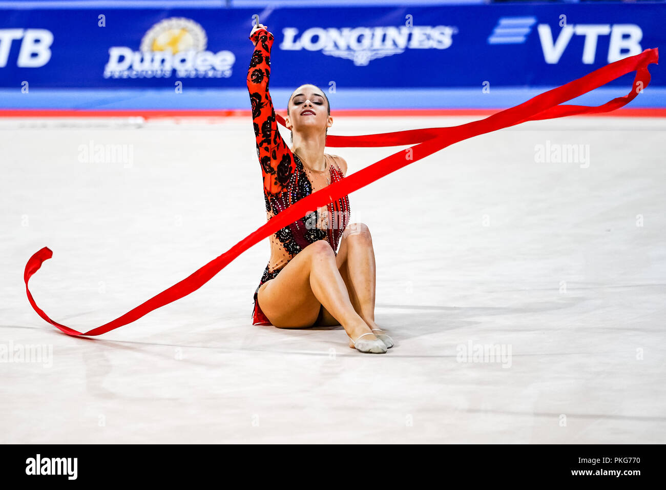 Sofia, Turkey. September 13, 2018: Azra Kadric of Â Bosnia and Herzegovina during Rhythmic Gymnastics World Championships at the Arena Armeec in Sofia at the 36th FIG Rhythmic Gymnastics World Championships. Ulrik Pedersen/CSM Stock Photo