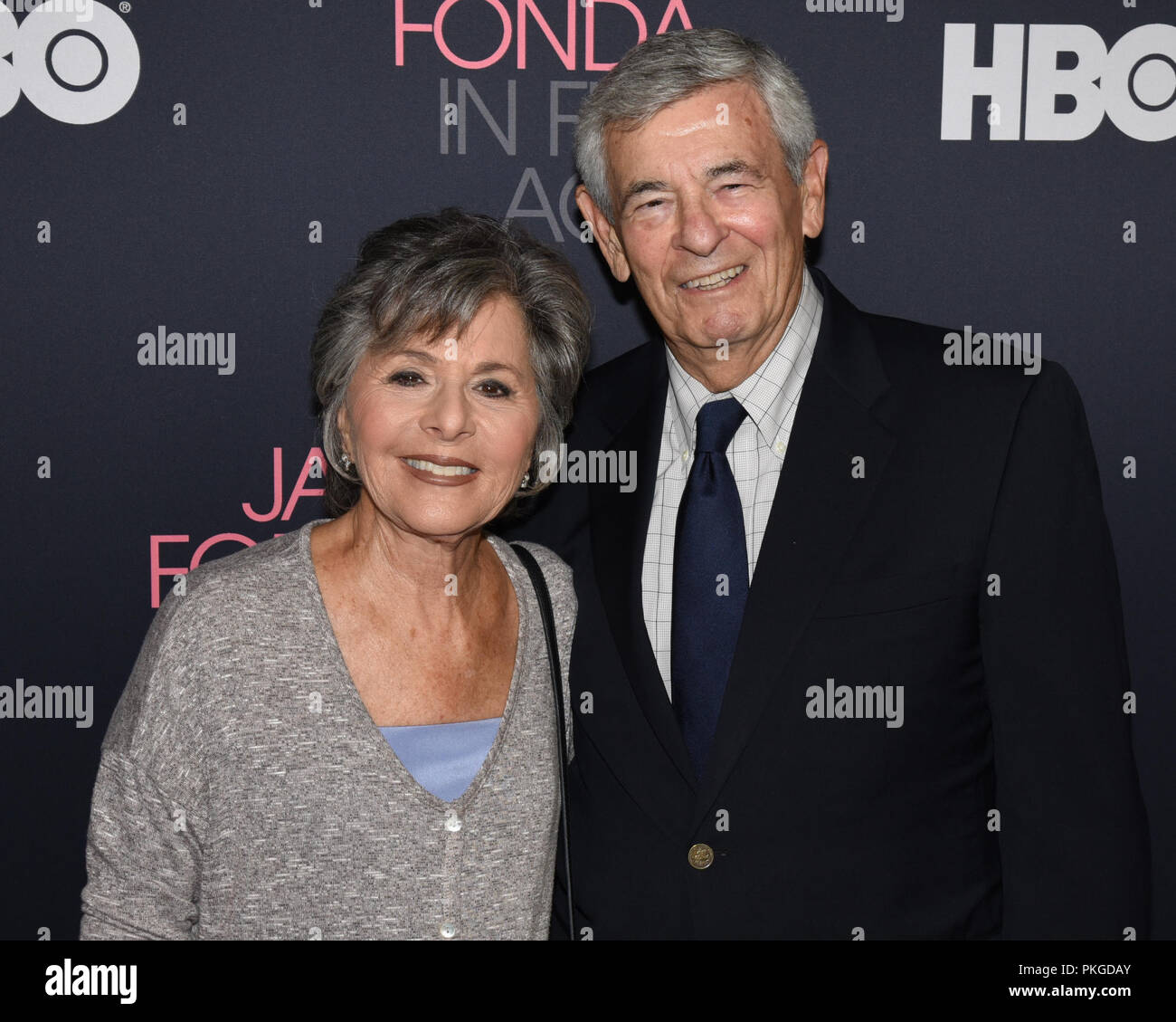 Westwood Village, USA. 13th Sep, 2018. Sen. Barbara Boxer and Stewart Boxer attends the Los Angeles premiere of HBO's 'Jane Fonda in Five Acts' at the Hammer Museum in Westwood Village, California on September 13, 2018. Credit: The Photo Access/Alamy Live News Stock Photo