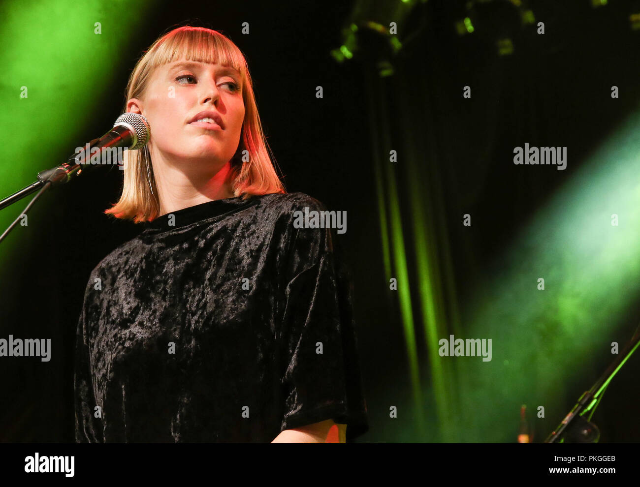 12 September 2018, Berlin: Singer Lea performing at the "YouTube Originals  Party" in the Festsaal Kreuzberg. YouTube Originals is the new paid  streaming service from YouTube. Photo: Carl Seidel/dpa-Zentralbild/ZB Stock  Photo -