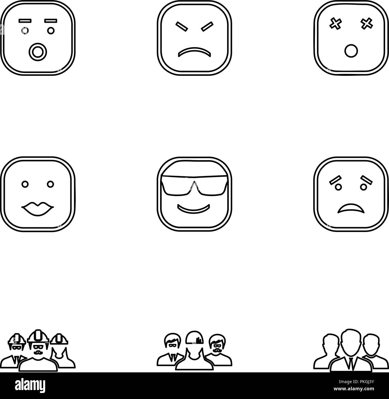 Emoji nervous Black and White Stock Photos & Images - Alamy