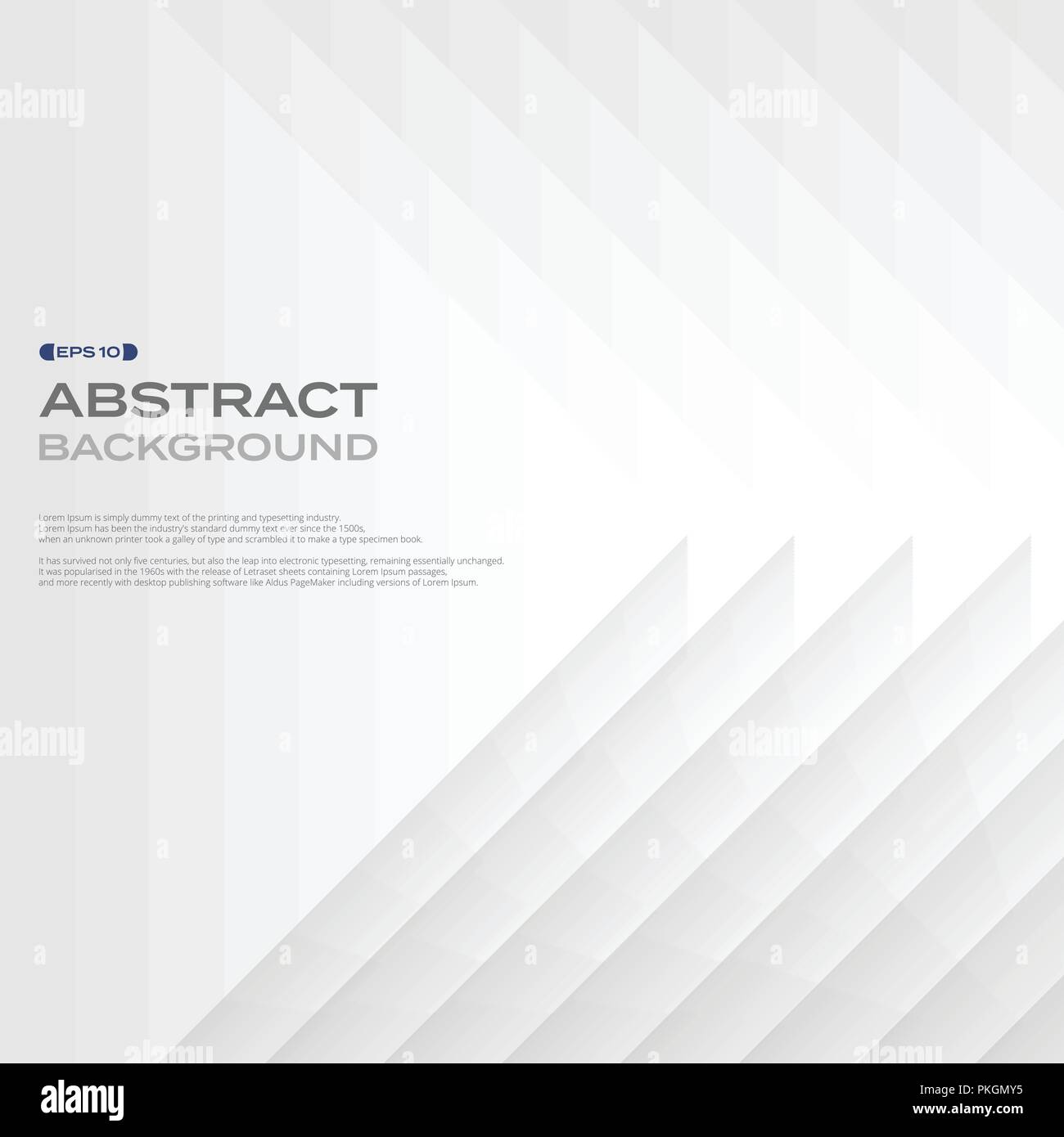 Abstract of layer pattern square white paper background. illustration