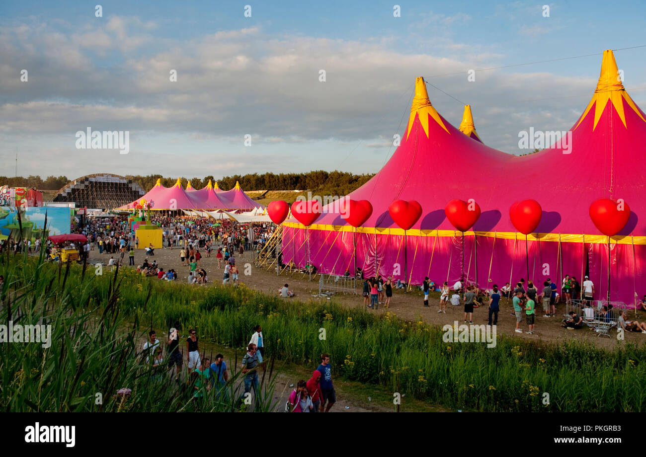 The first day of the Tomorrowland techno festival in De Schorre, Boom (Belgium, 24/07/2010) Stock Photo