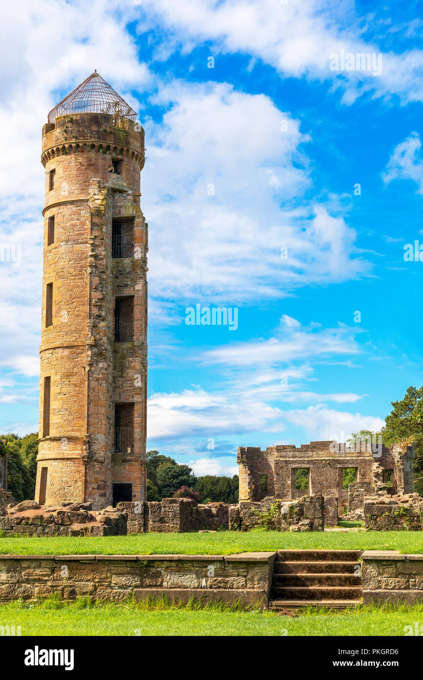 Remains of Eglinton Castle, Kilwinning, Ayrshire, Scotland. Eglinton