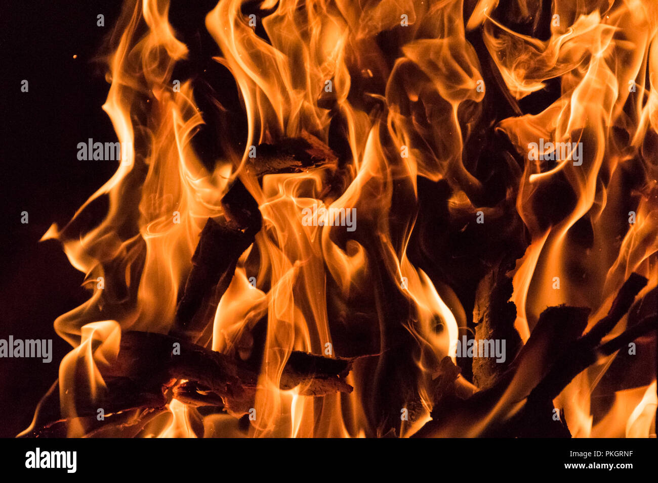 Fire flames close up photo. Beautiful natural phenomen of dangerous burning wood Stock Photo Alamy