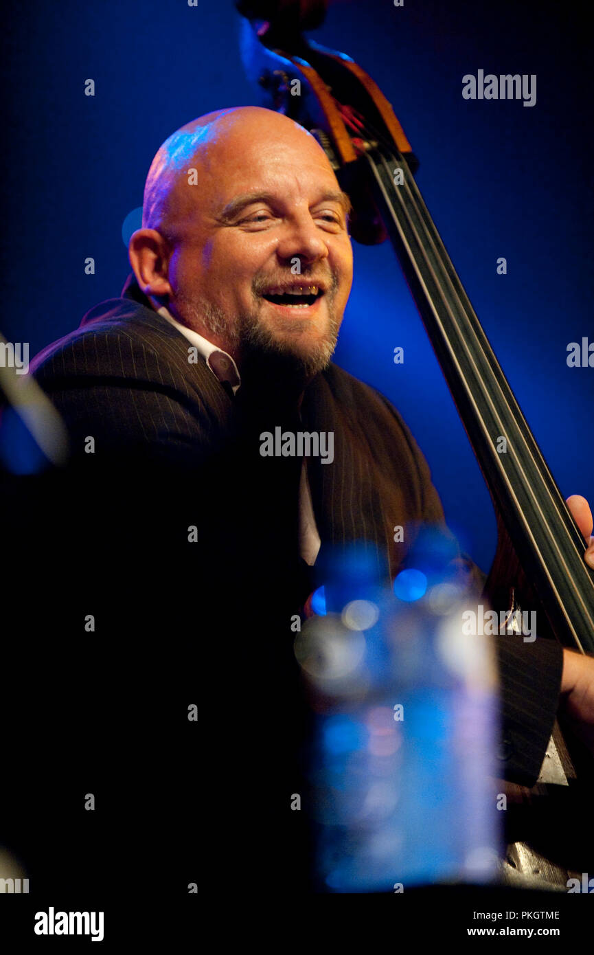 Belgian jazz harmonica musician Toots Thielemans playing with his Dutch