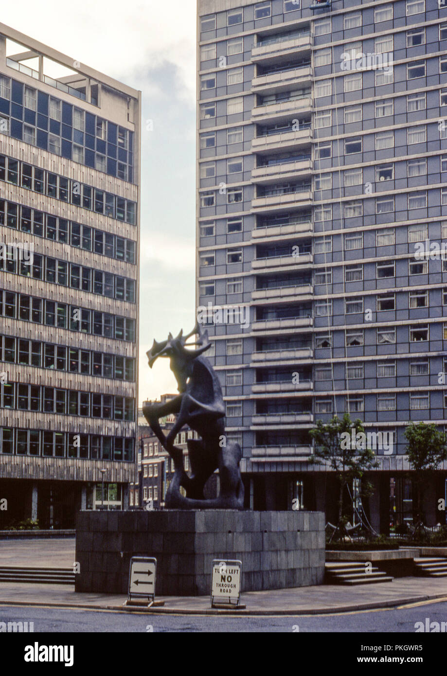 Stag Place Photographed in November 1972, now Redeveloped into Cardinal Place, Victoria Street, London, SW1E. Original Photo taken in November 1972 on 35mm slide film. Stock Photo