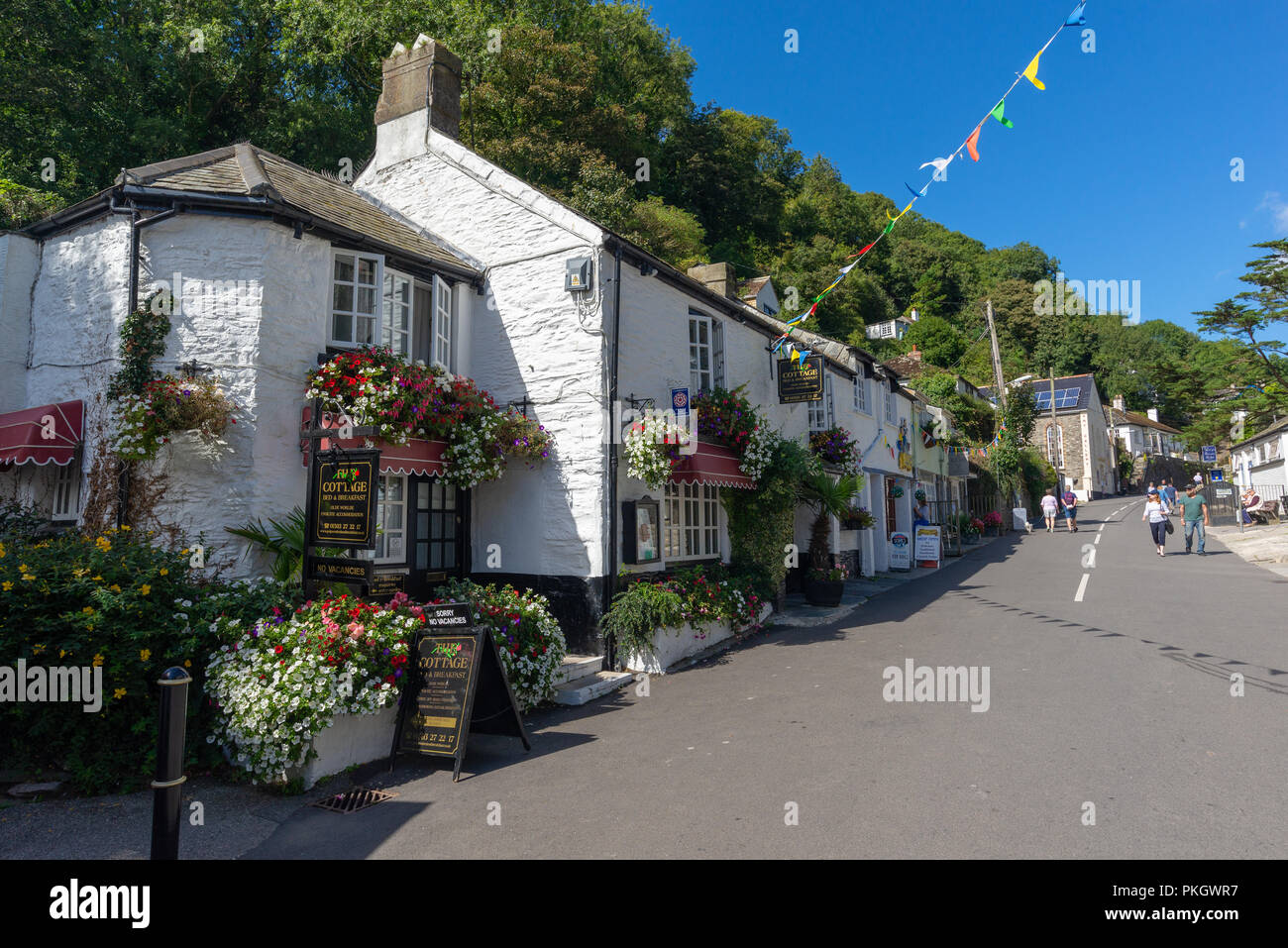 The Cottage, white walled bead and breakfast in Polperro