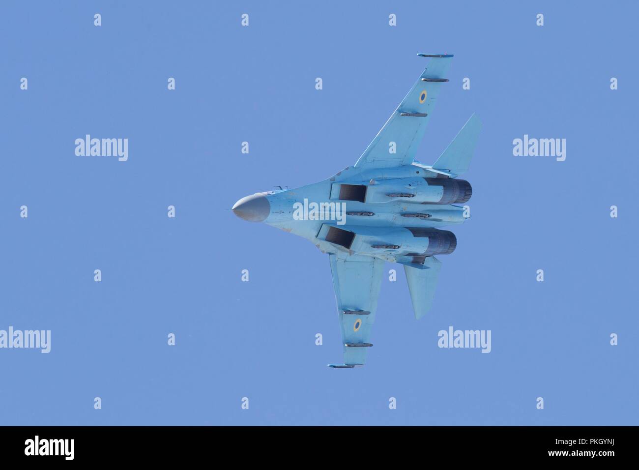 Ukrainian Air Force - Sukhoi Su-27 fighter jet codenamed 'Flanker' by NATO Stock Photo